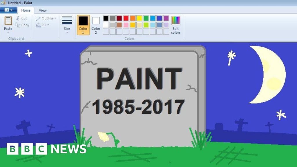 Microsoft Signals End Of Paint Program - BBC News