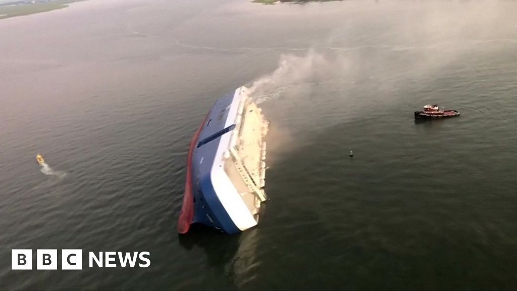 Golden Ray cargo ship: US Coastguard search for missing crew