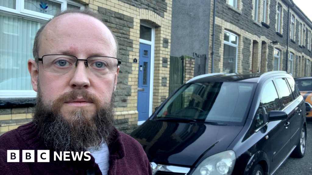 Patio slab thrown through car windscreen on A467 at Risca BBC News
