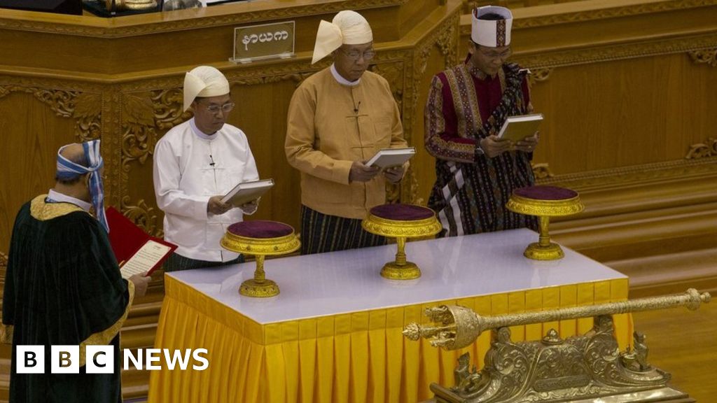 Myanmar Swears In First Elected Civilian President In 50 Years - BBC News