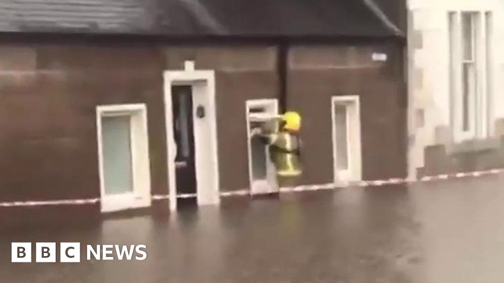 Flash flooding hits Ayrshire village