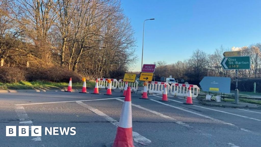 Flooded A143 in Bury St Edmunds reopens after three week closure