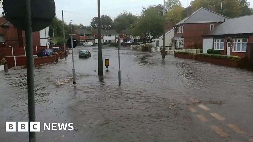 The aftermath of burst water main in Tipton BBC News