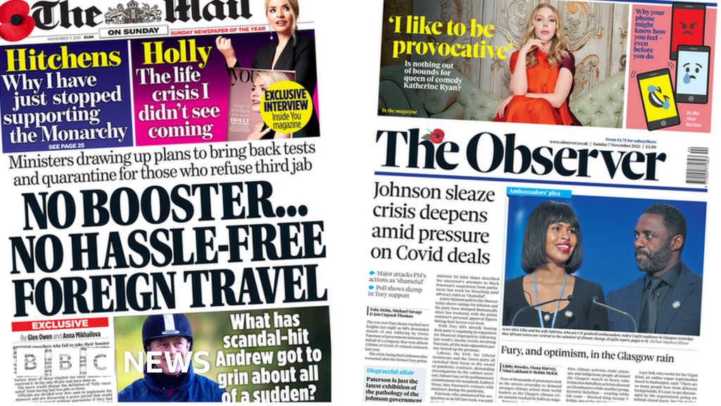 Newspaper Headlines No Booster No Quarantine Free Travel And Sleaze Claims