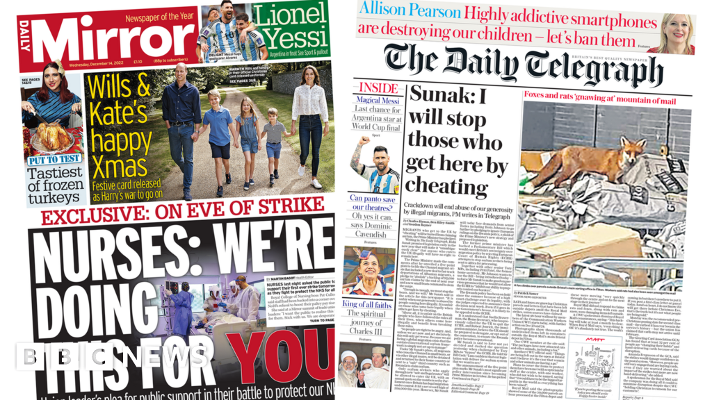The papers: The PM’s plans for the asylum system, and the latest on the strikes