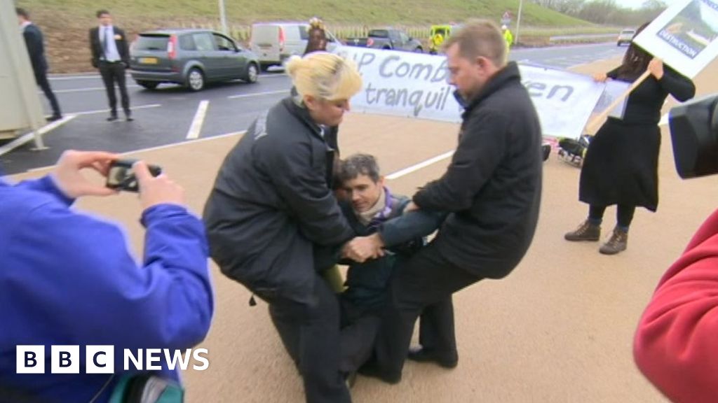 Hastings Bexhill £120m link road opens amid protests BBC News