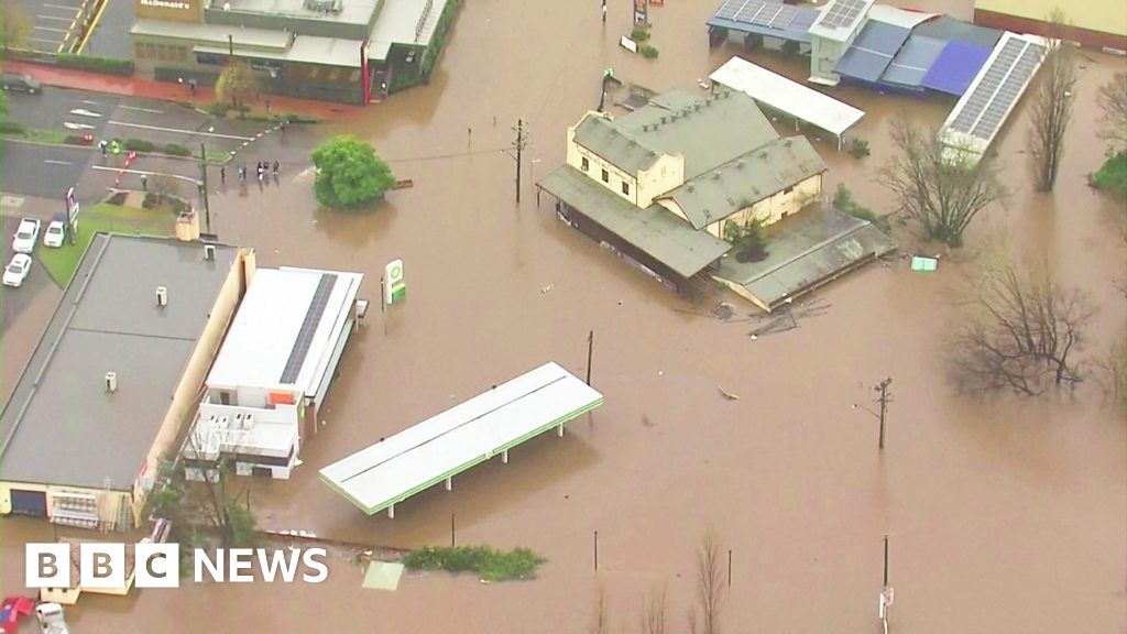 Sydney floods turn roads into rivers