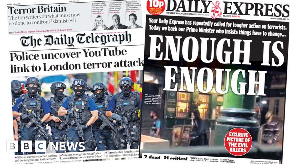 Newspaper Headlines London Attack Dominates Front Pages Bbc News 