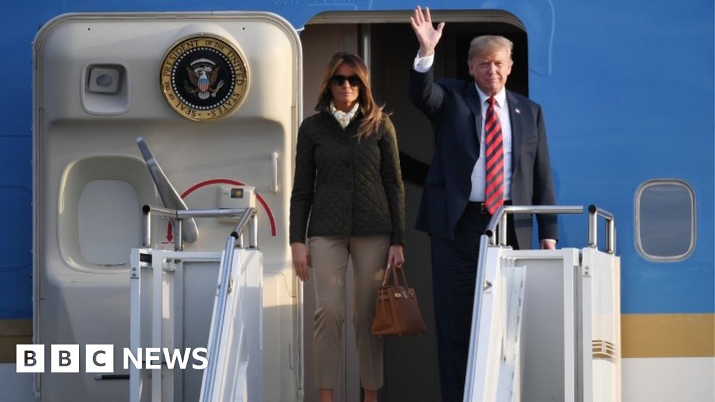 Trump Arrives In Scotland Amid Protests Trump Arrives In Scotland Amid Protests