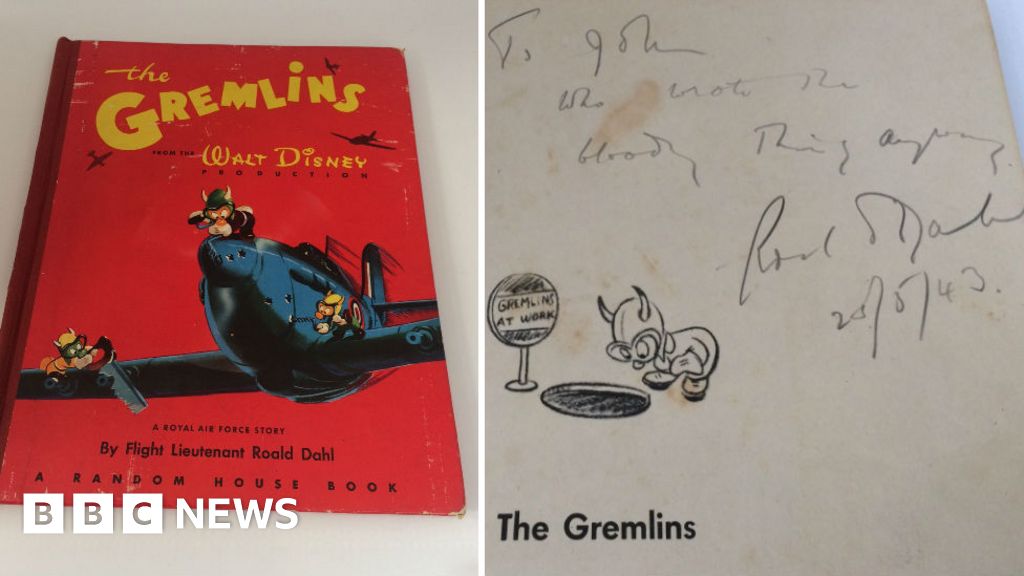 First Edition Of Roald Dahl Book Gremlins Up For Auction Bbc News