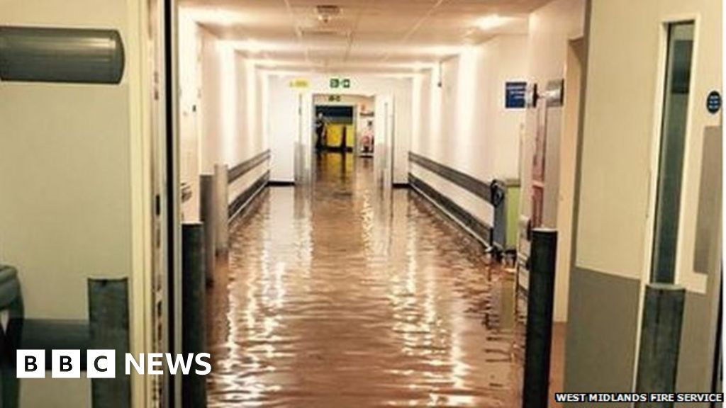 'Major flooding' at Queen Elizabeth Hospital, Birmingham BBC News