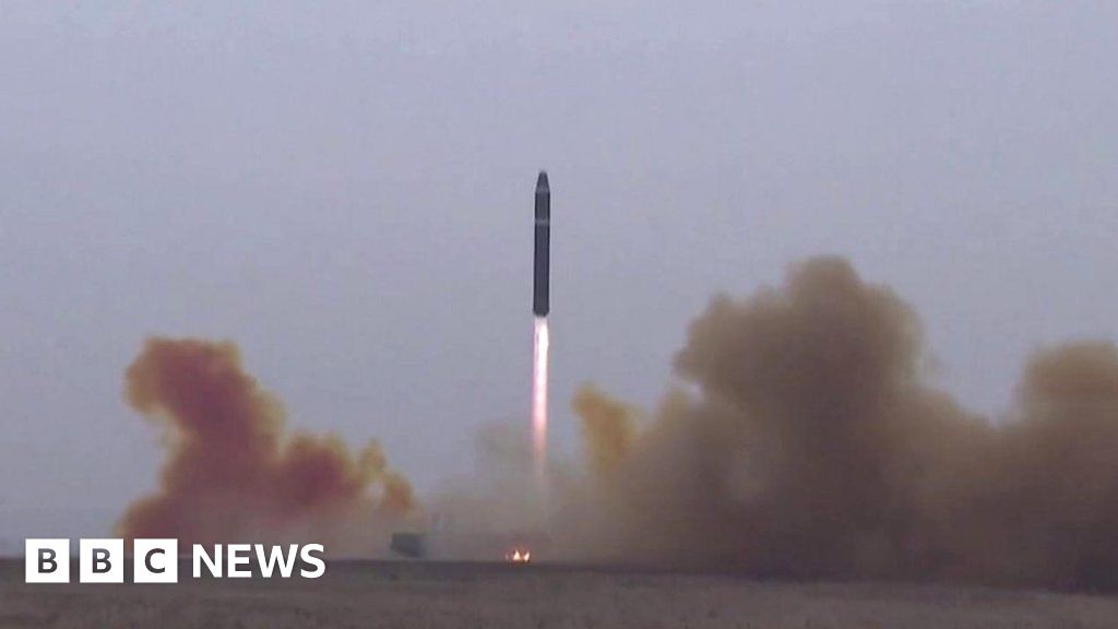 North Korean TV airs missile launch footage