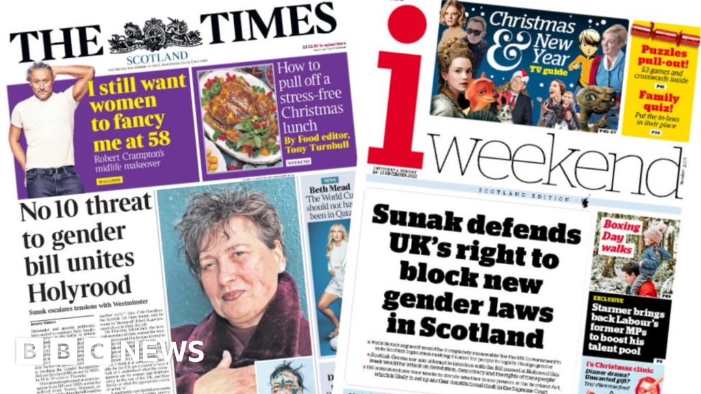 Scotland's papers: Gender law row and Queen's speech legacy
