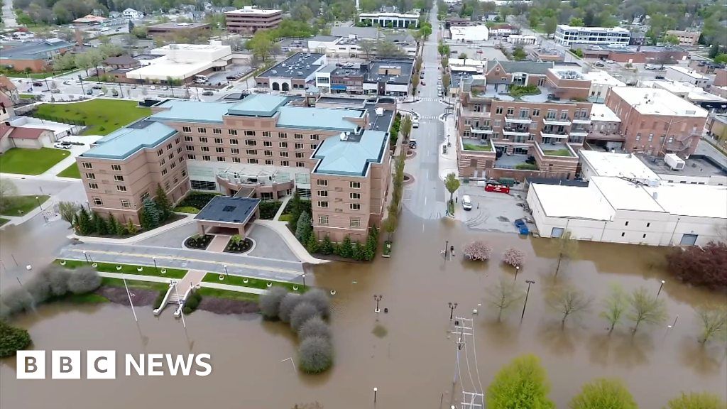 Dam failures in Michigan lead thousands to evacuate BBC News