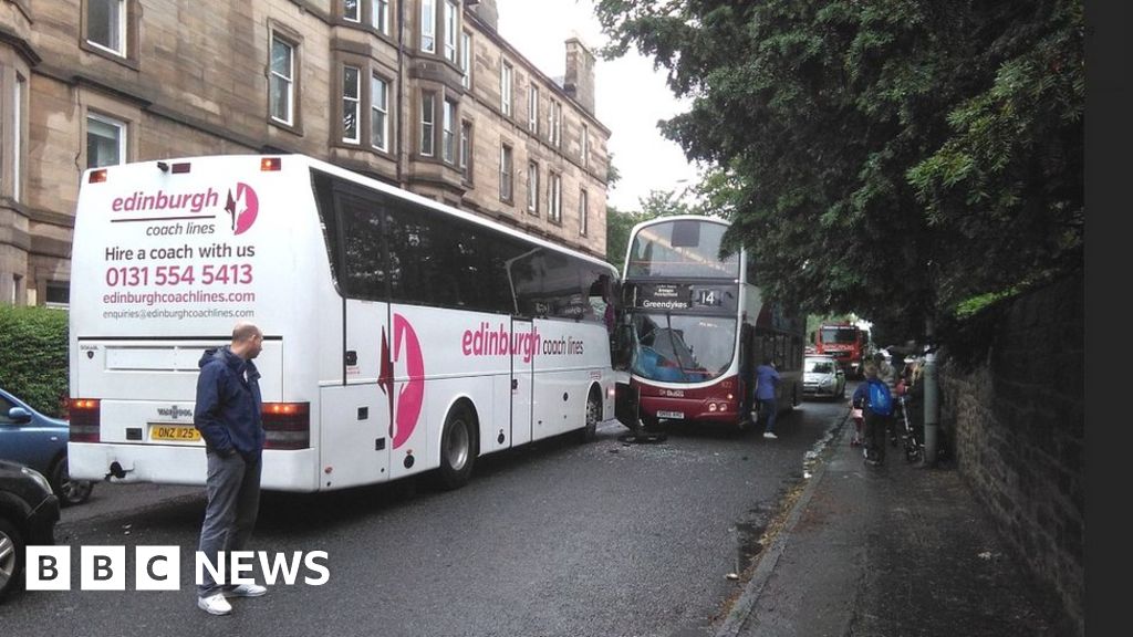 Two Injured In Coach And Bus Crash - BBC News