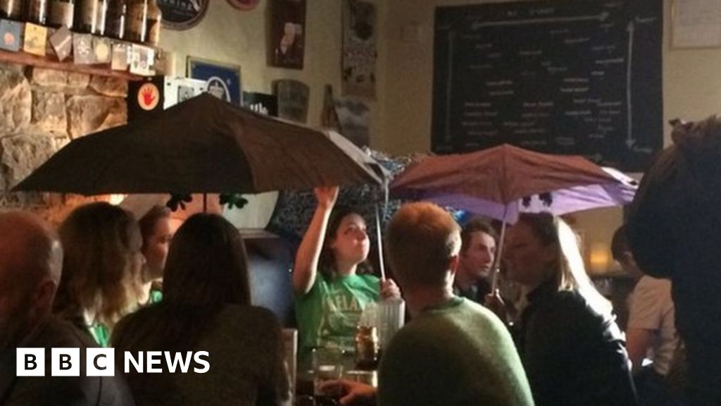 Exploded keg rains beer over Galway girls BBC News