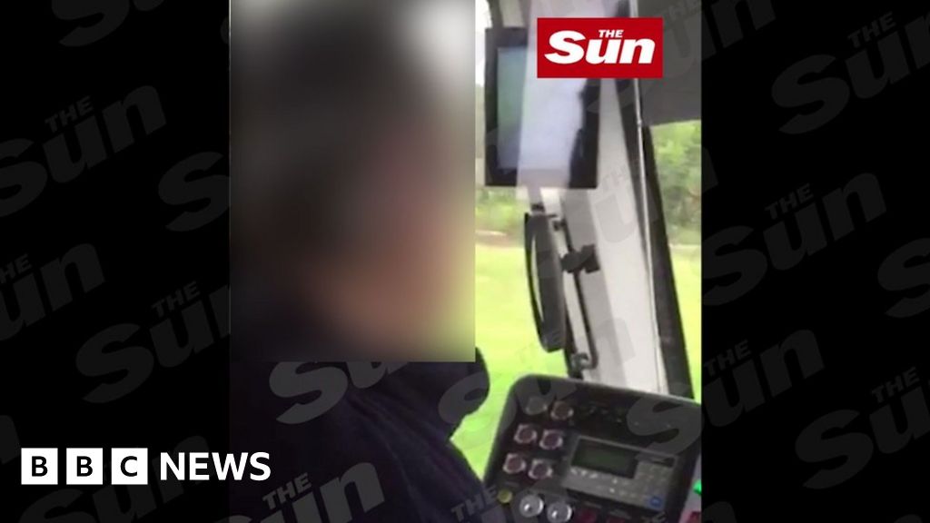 A still from a video obtained by The Sun which appears to show the driver nodding off