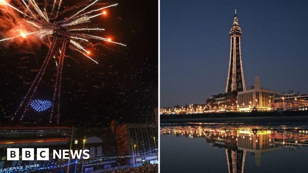 Blackpool Tower Landmark Dimmed During Illuminations Bbc News