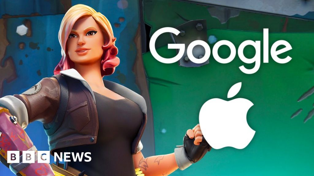 Fortnite Pays Apple 30 But Will Not Pay Google Fortnite Epic Games Sues Google And Apple Over App Store Bans Bbc News