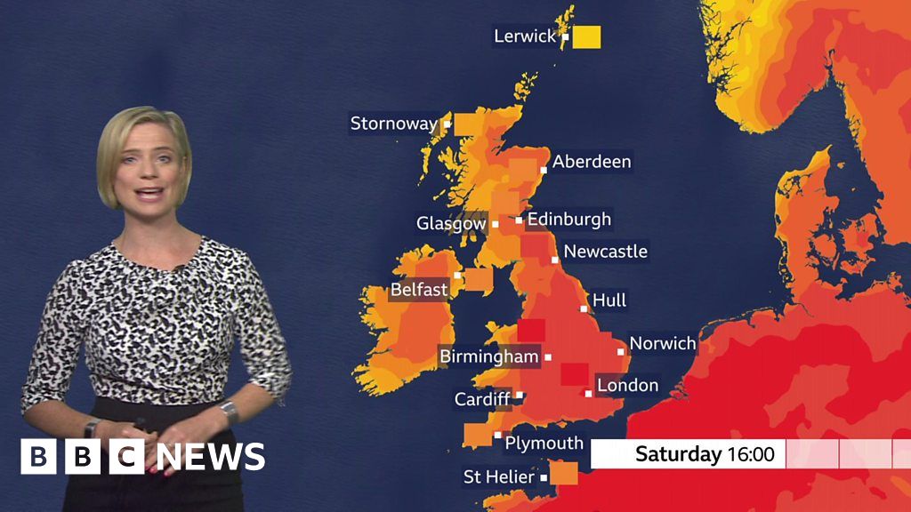 UK weather forecast Rising heat and humidity with 34C highs