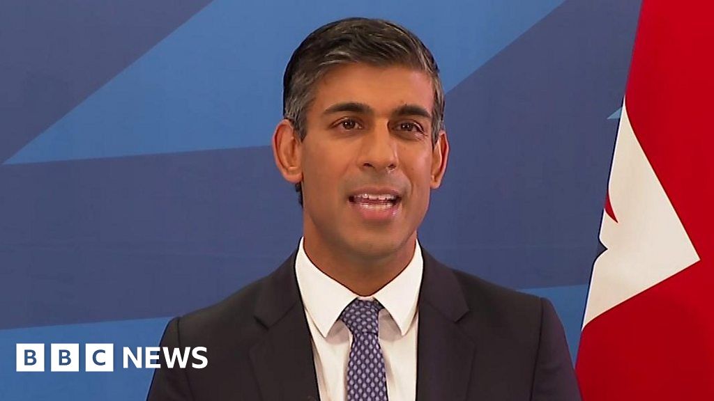 Rishi Sunak makes first public address since winning Tory leadership contest