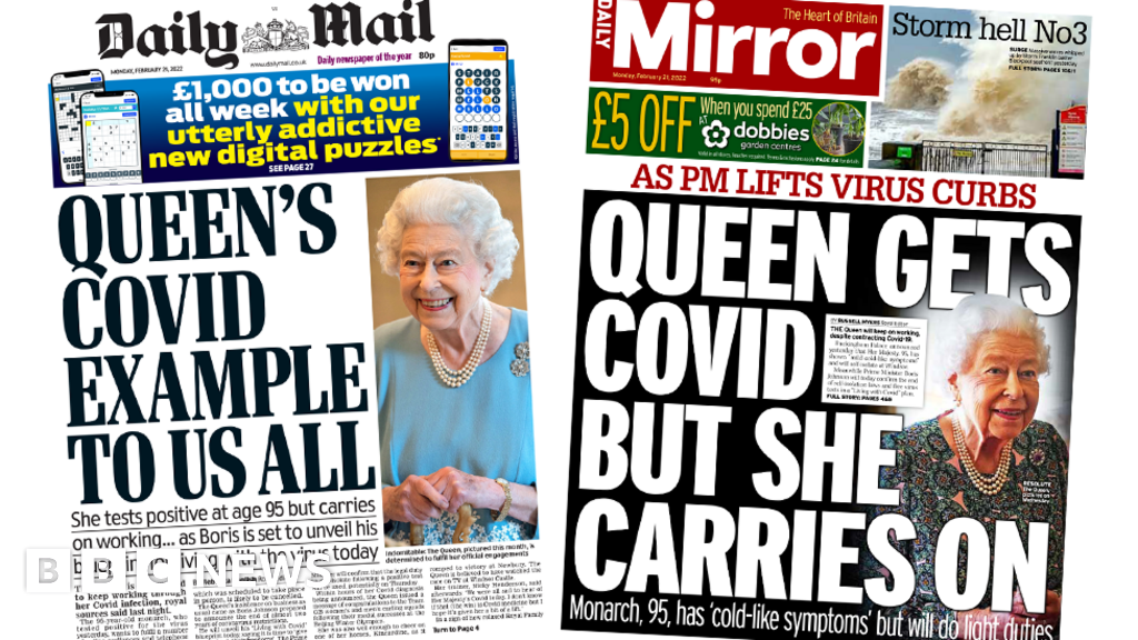 Newspaper headlines: ‘Queen’s Covid example’ as PM ‘lifts virus curbs’