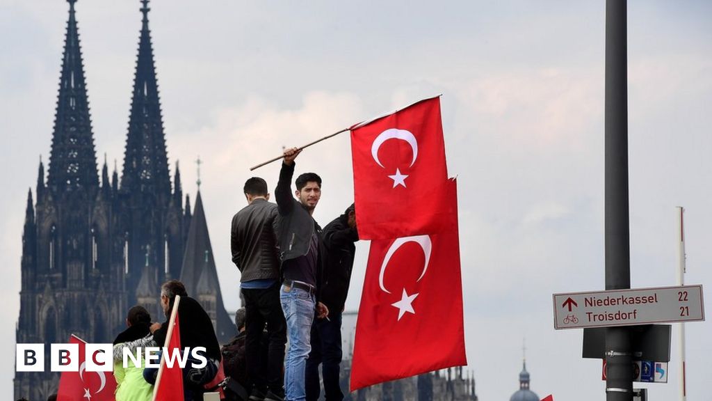 Thousands march in Germany in support of Turkey's President Erdogan