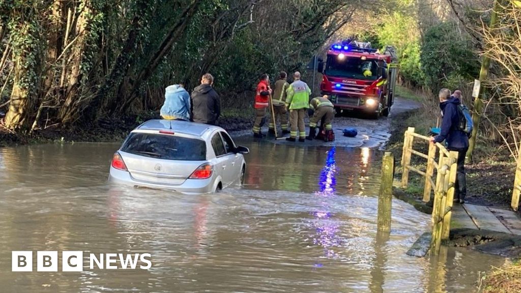 Heavy rain brings flooding across the East of England