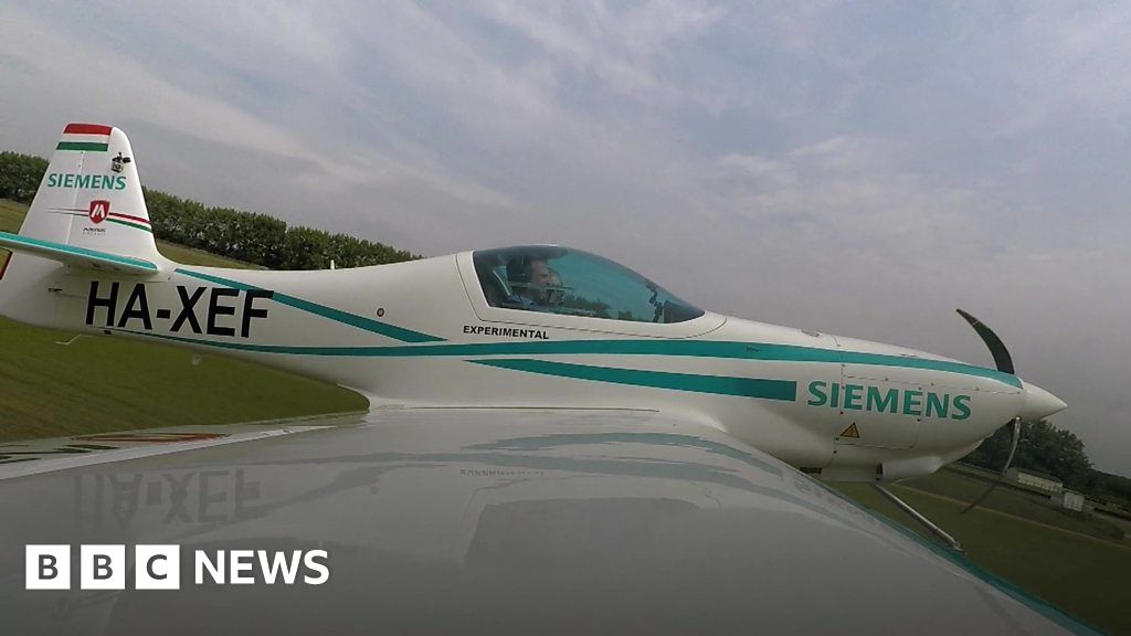 Flying in an electric plane BBC News