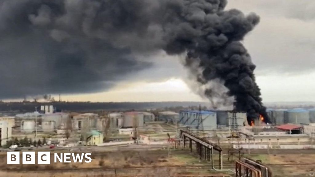 Smoke rising in Ukrainian port city Odesa after strikes