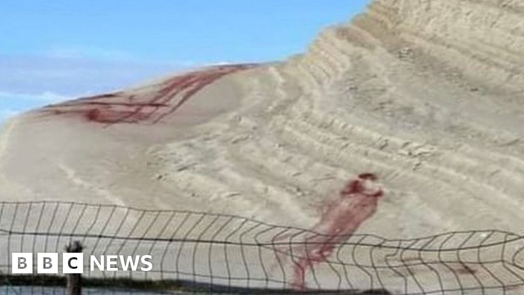 Scala dei Turchi: Sicily's famed cliffs streaked red by vandals