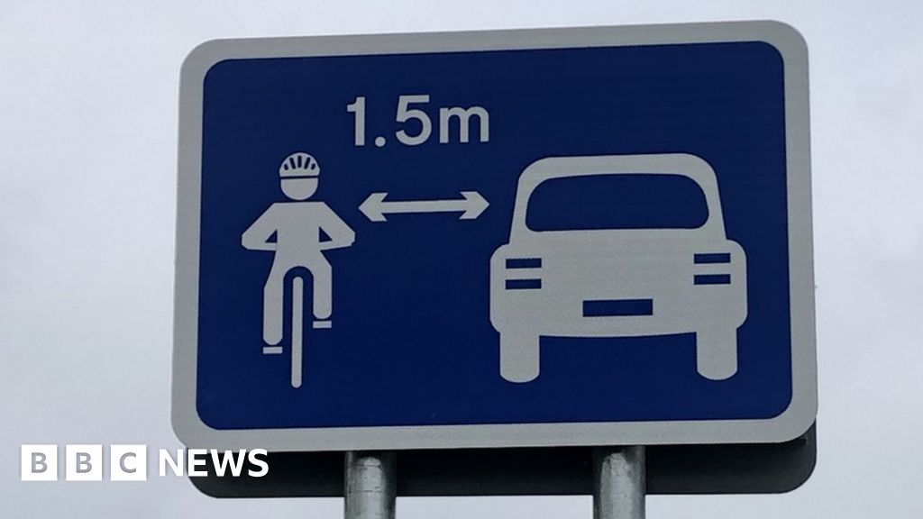 Cycling safety Passing distance signs a 'UK first' BBC News