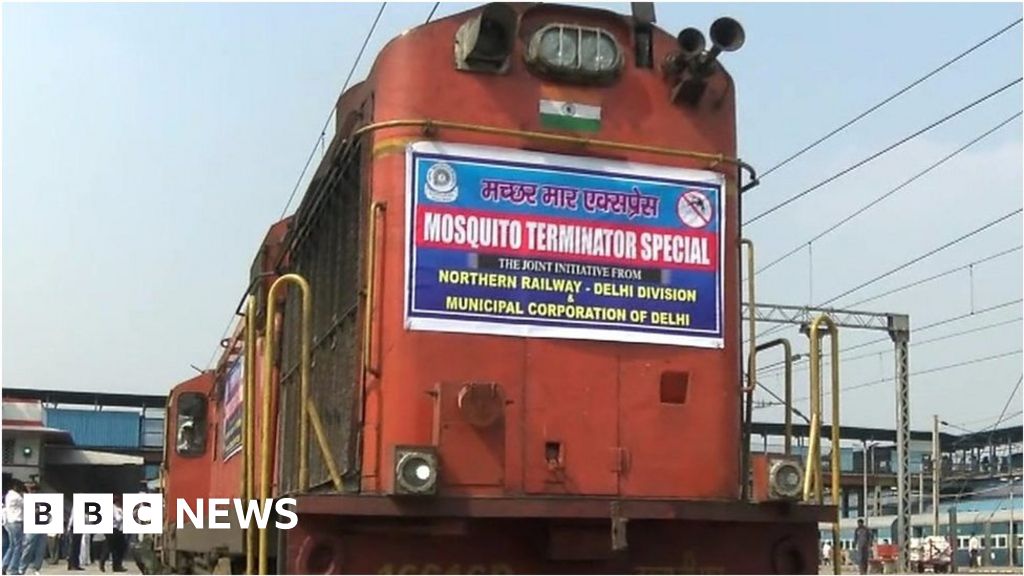 On board India's mosquito-busting train - BBC News