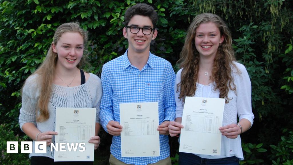 Exam Result Joy As Triplets Triumph With 16 Straight A Passes Bbc News