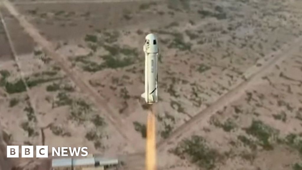 Jeff Bezos launches to space aboard New Shepard rocket ship