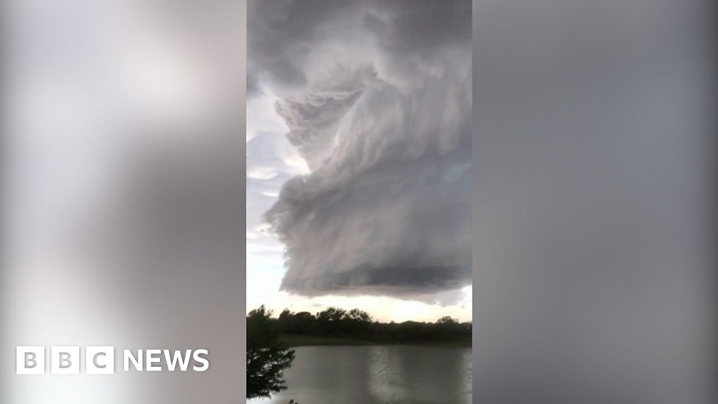 Texas Weather Ominous Supercell Storm Caught On Film