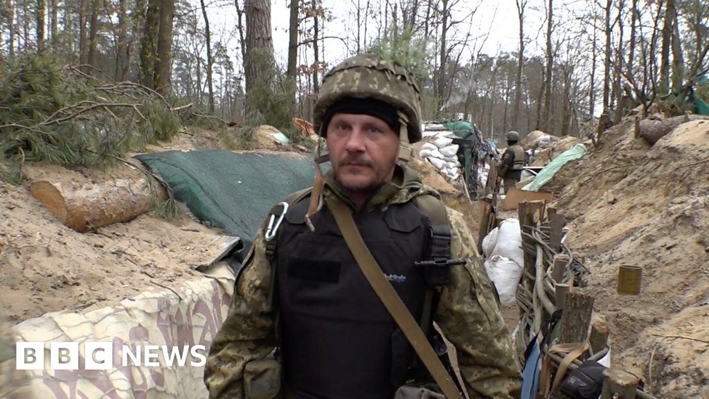 Ukraine war: Inside Kyiv's trench defences