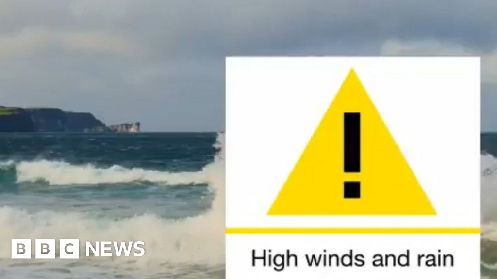 NI weather warnings for rain and wind BBC News