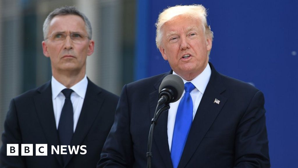 Donald Trump Tells Nato Allies To Pay Up At Brussels Talks - BBC News