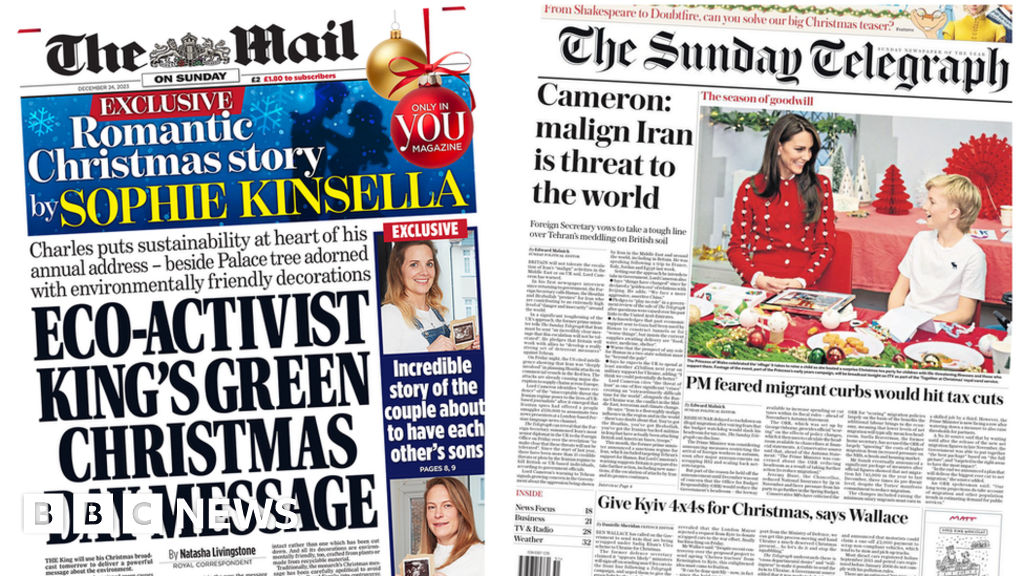 The Papers: 'King's Christmas message' and Cameron on Iran