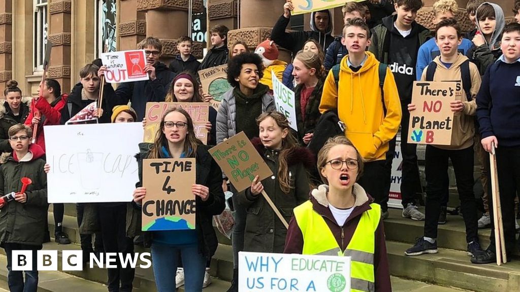 Schools' Climate Strike: East Of England Pupils Protest - BBC News