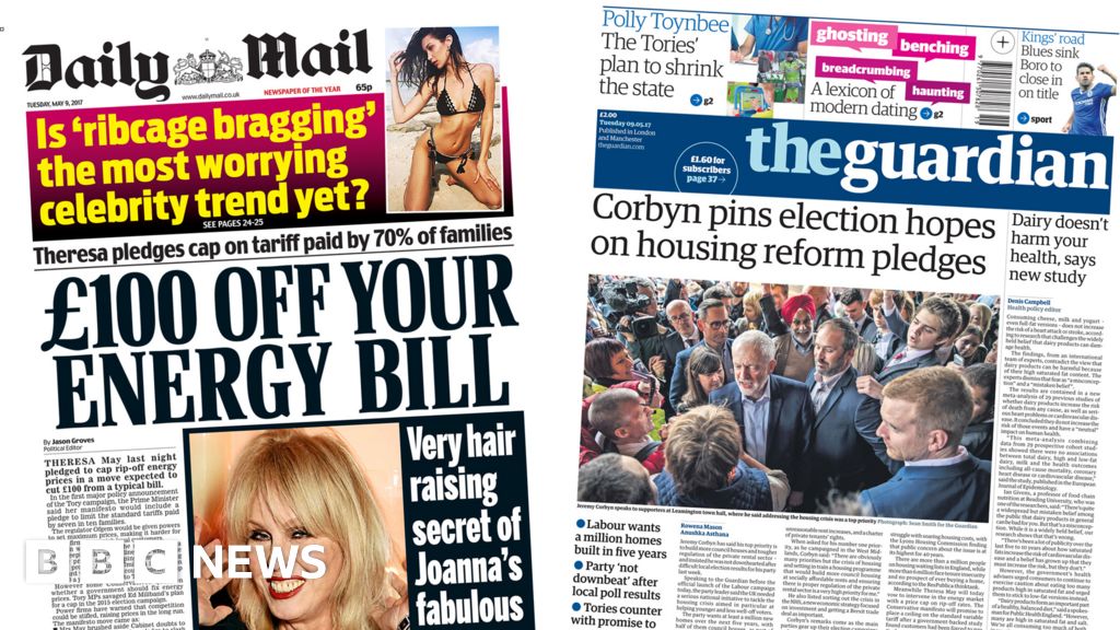 Newspaper headlines Energy price cap and Britain's French border BBC