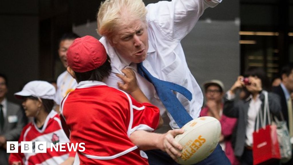 Boris Johnson knocks child to ground in touch rugby BBC News