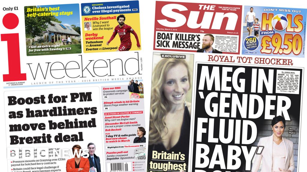 Newspaper headlines: Meghan 'spurns stereotypes' and Brexit 'boost' for May