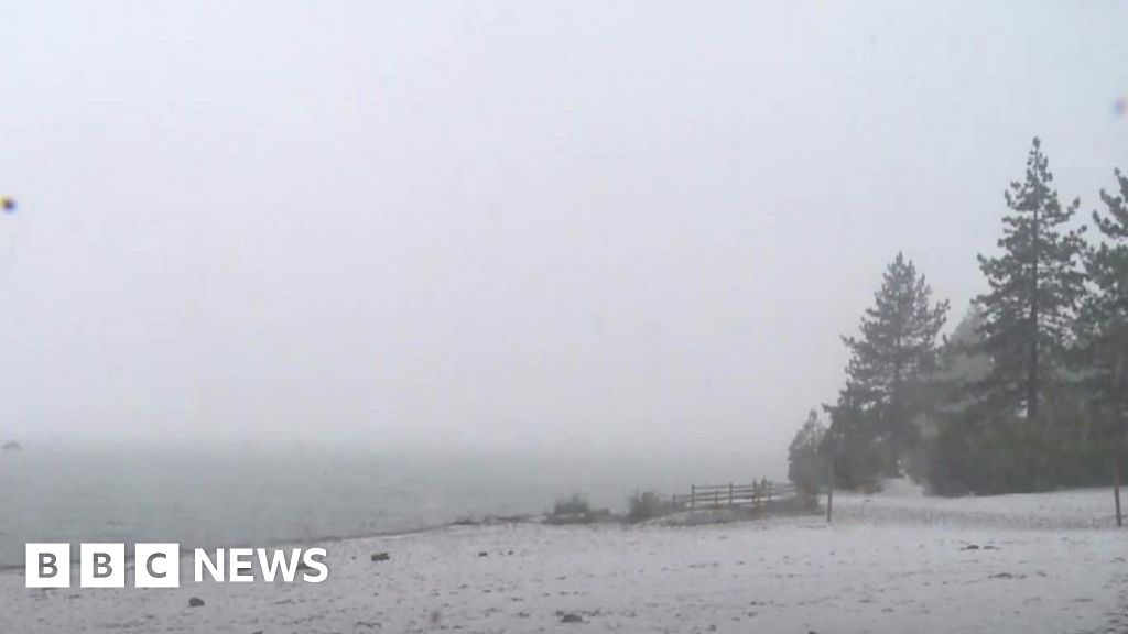 Snow comes early to California BBC News