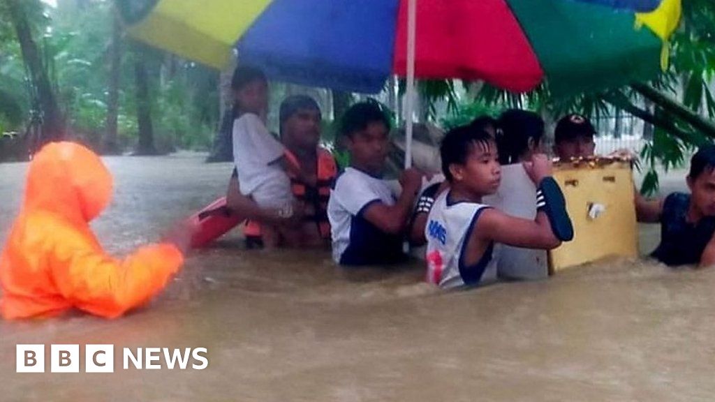 The Philippines battered by storm Nalgea floods and landslides