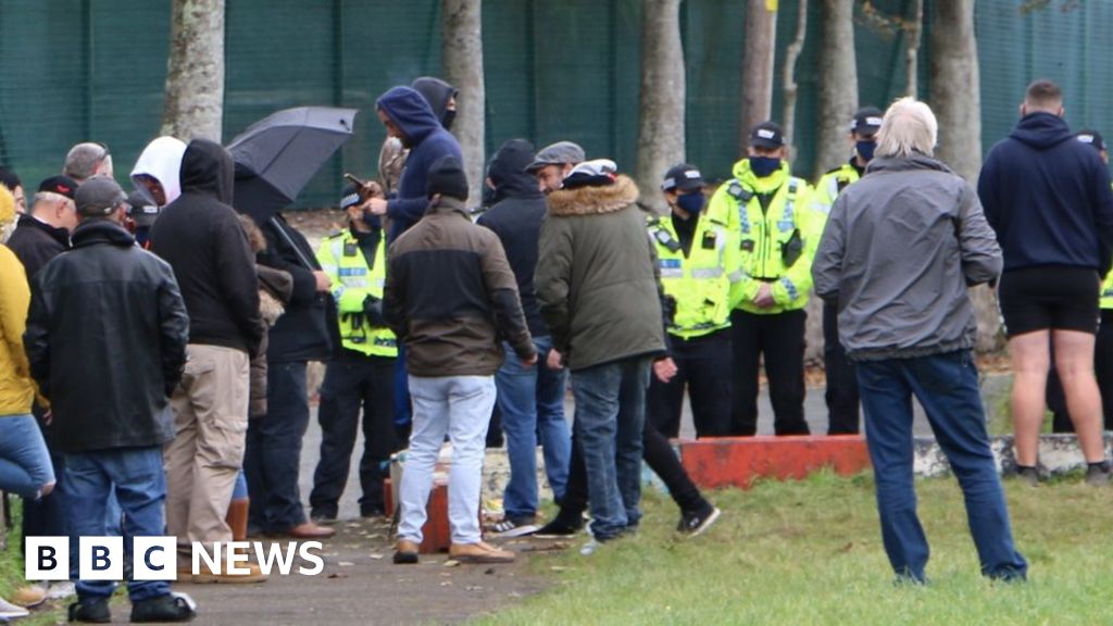 Penally Asylum Camp Protest Man And Woman Arrested Bbc News 