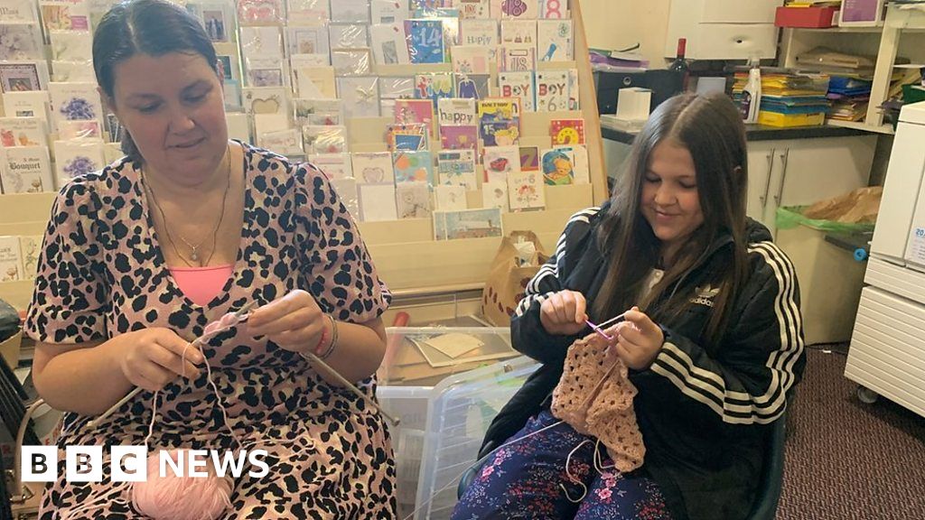 Swansea Knitted baby clothes for Ukrainian refugees BBC News