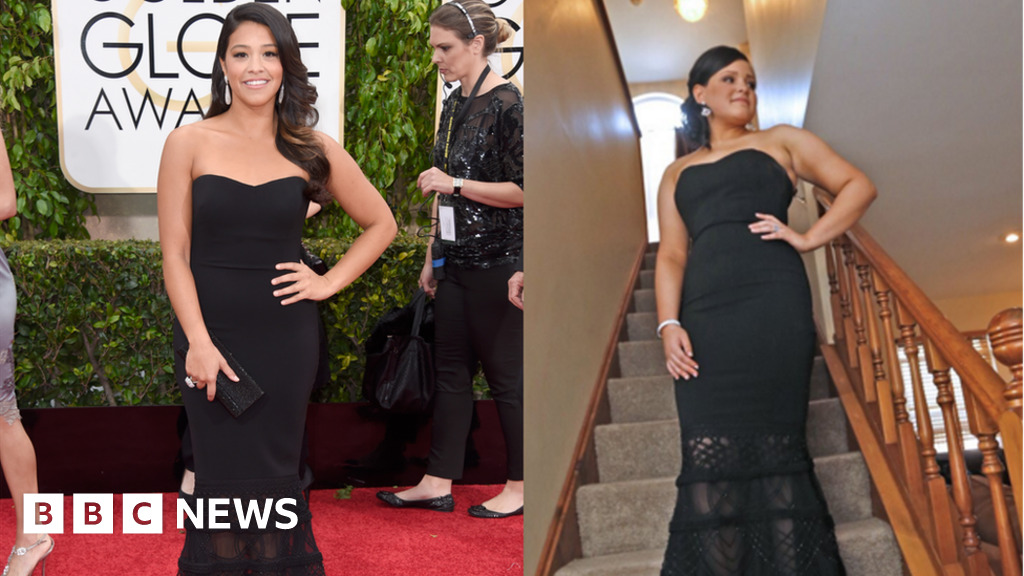 Gina Rodriguez lends student Golden Globes dress to wear to a ... - BBC