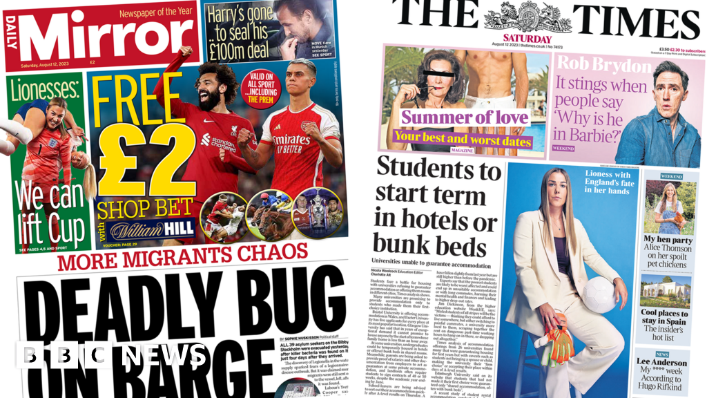 The Papers: 'Bug on barge' and students' bunk bed 'battle'